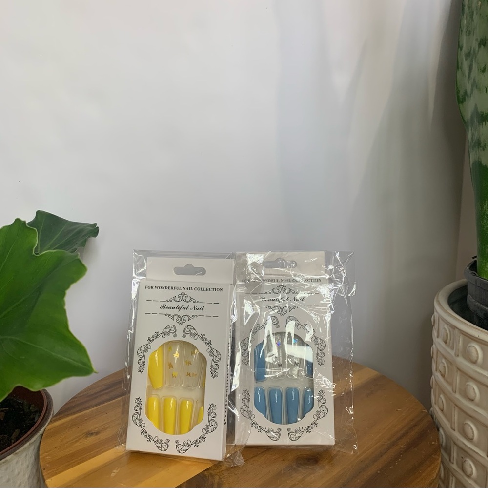 24 pcs Butterfly Pattern Press-on Nails